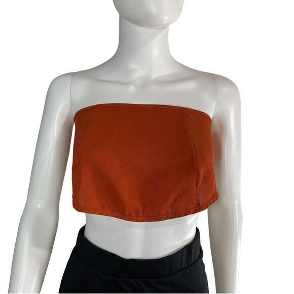 SHEIN Self Tie Strapless Tube Top Medium - Picture 1 of 5